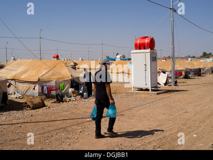 Syrischen Flüchtlingslager, Erbil, Kurdistan, Irak Stockfoto