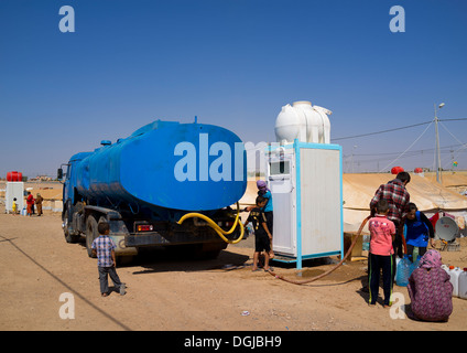 Syrischen Flüchtlingslager, Erbil, Kurdistan, Irak Stockfoto