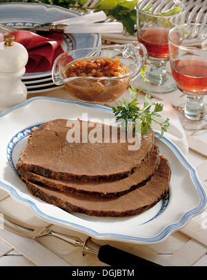 Rinderbraten, Frankreich. Stockfoto