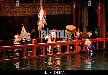 Puppen, Thang Long-Wasser-Marionetten-Theater, Hanoi, Nordvietnam, Vietnam, Südostasien Stockfoto