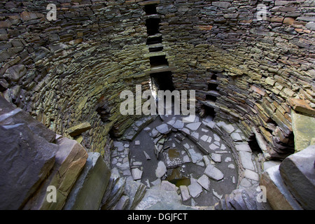 Mousa Broch Interieur. Stockfoto