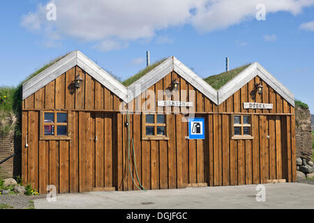 Tankstelle in Moeðrudalur, Road 901, Island, Europa Stockfoto