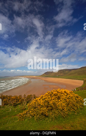 Ein Blick von Rhossili Bucht. Stockfoto