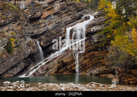 Cameron Falls Waterton Lakes Nationalpark Alberta Kanada Stockfoto