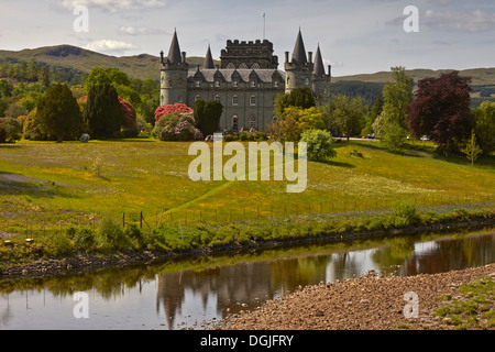 Ein Blick auf Inveraray Castle. Stockfoto