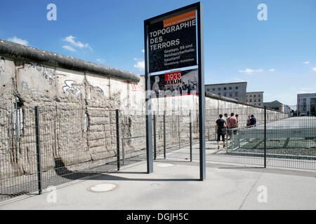 Topographie des Terrors, Dokumentation im Zentrum, Berlin-Mitte, Berlin, Deutschland Stockfoto