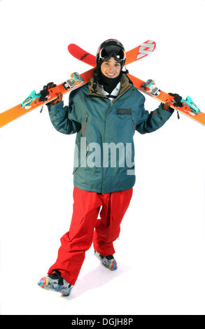 Park City, Utah, USA. 21. Oktober 2013. Nick Goepper, 19 aus Lawrenceburg, Indiana - Freetyle Skifahren. USOC Olympische Mediengipfel in Park City, Utah. Bildnachweis: Erich Schlegel/ZUMAPRESS.com/Alamy Live-Nachrichten Stockfoto