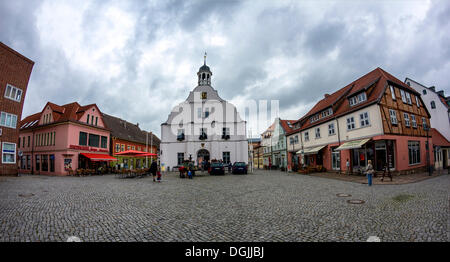 Marktplatz von Wolgast, Mecklenburg-Vorpommern Stockfoto