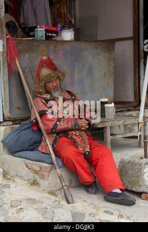 Historische Kämpfer schlafen, Große Deutsch-Mauer, Peking, China, Volksrepublik China Stockfoto