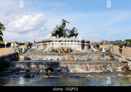 Gefjon Brunnen am Langelinie, Kopenhagen, Dänemark, Skandinavien, Nordeuropa Stockfoto