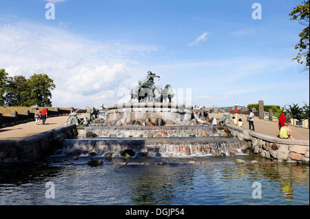 Gefjon Brunnen am Langelinie, Kopenhagen, Dänemark, Skandinavien, Nordeuropa Stockfoto