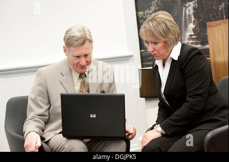 Besucher ein geschäftliches Treffen. Stockfoto