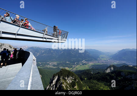 AlpspiX, Aussichtsplattform an der Alpspitze Railway hill Station, Mt Alpspitze-Wettersteingebirge, Garmisch-Partenkirchen Stockfoto