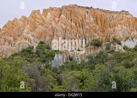 Clay Cliffs in Omarama, Highway 8, Südinsel, Neuseeland Stockfoto