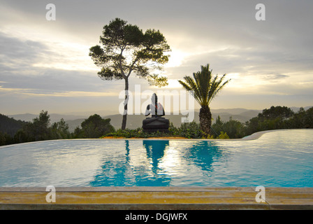 Buddha Haus, das Haus ein Fasten und schönen Ruhestand in den Bergen von San Miquel, Ibiza, Spanien Stockfoto