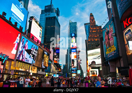 Times Square, Nacht, New York City Stockfoto