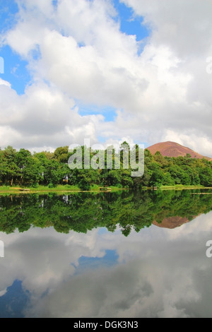 Bowdenmoor oder Bowden Moor Reservoir & Eildon Hills, Bowden, Grenzen County, Schottland, UK Stockfoto