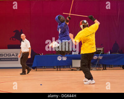 St. Petersburg, Russland. 22. Oktober 2013. 22. Oktober 2013, St.Petersburg. Zweiten Weltkrieg Combat Spiele. Savate. Endgültige Gutschrift: Andrew Shlykoff/Alamy Live-Nachrichten Stockfoto