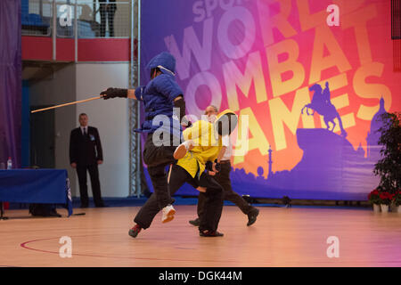 St. Petersburg, Russland. 22. Oktober 2013. 22. Oktober 2013, St.Petersburg. Zweiten Weltkrieg Combat Spiele. Savate. Endgültige Gutschrift: Andrew Shlykoff/Alamy Live-Nachrichten Stockfoto