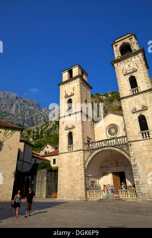 St. Tryphon Cathedral, Kotor, Montenegro, Süd-Ost-Europa, Stockfoto