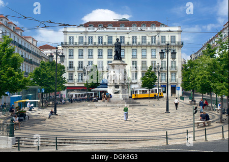 Praça Luis de Camoes, Chiado, Lissabon Stockfoto