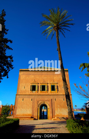 Saadian Garten Pavillon, Menara-Gärten, Marrakesch, Marokko, Nordafrika Stockfoto