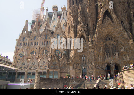 Antoni Gaudis Kathedrale "Sagrada Familia" (Heilige Familie), Barcelona, Katalonien, Spanien Stockfoto