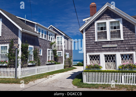 Siasconset Dorf in Cape Cod. Stockfoto