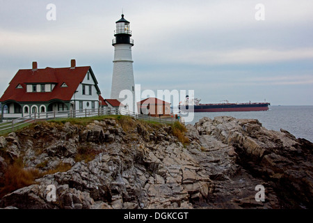 Portland Head Leuchtturm, Maine Stockfoto