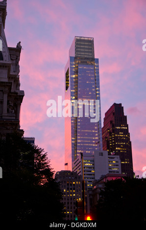 Comcast Center in Philadelphia City Center District. Pennsylvania, USA. Stockfoto