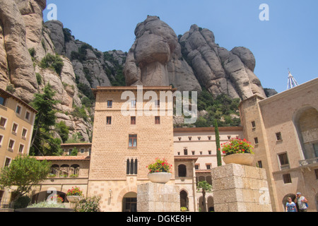 Montserrat, Website der Benediktiner-Abtei Santa Maria de Montserrat, Katalonien, Spanien. Stockfoto