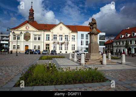 Brandýs Nad Labem quadratisch, Kleinstadt in der Nähe von Prag, Tschechische Republik Stockfoto