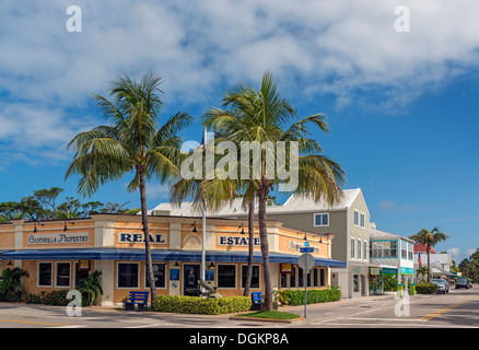 Ein Immobilien-Büro in Boca Grande auf Gasparilla Island in Florida. Stockfoto