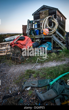 Der Fishermans Berghütte auf Brancaster Staithe an der Nordküste von Norfolk. Stockfoto