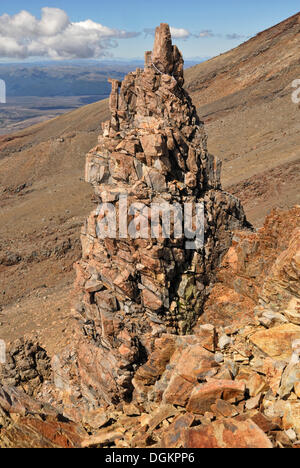 Höhepunkt am Mount Ruapehu, Tongariro Nationalpark, Nordinsel, Neuseeland Stockfoto