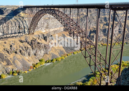 I.b. Perrine Bridge über den Snake River, Stahlbau, Twin Falls, Idaho, USA Stockfoto