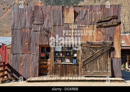 Foto-Galerie in einem historischen Gebäude, Altstädter Ring, Silverton, Colorado, USA Stockfoto