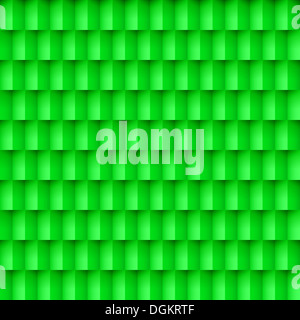 Abstrakt grüne Ziegel Hintergrund. Muster im geometrischen Stil. Stockfoto