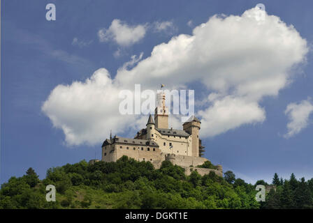 Marksburg Castle, dem Sitz der Burg Bundesverband eV, DBV, romantische Rheintal, UNESCO World Heritage Ste Oberes Stockfoto