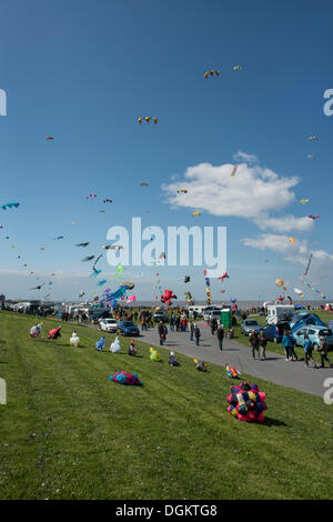 Drachen in der DF kite Festival, Norddeich, Ostfriesland, Niedersachsen Stockfoto