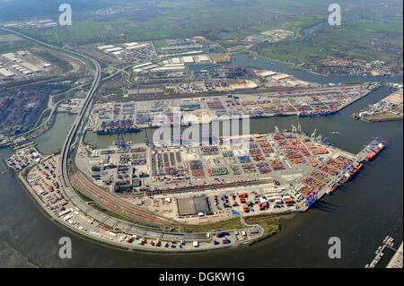 Luftbild, Container-Hafen, Hamburg, Hamburg, Deutschland Stockfoto