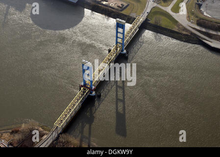 Luftaufnahme, Kattwyk-Brücke über die Stillhorn Fluss, Hamburg, Hamburg, Deutschland Stockfoto