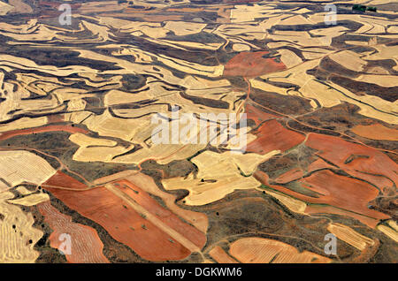 Luftbild, kastilischen Landschaft, Soria, Kastilien und León, Spanien Stockfoto