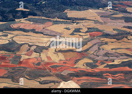 Luftbild, kastilischen Landschaft, Soria, Kastilien und León, Spanien Stockfoto