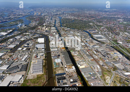 Luftaufnahme, Bellbrook Industrial Estate, Hamburg, Hamburg, Deutschland Stockfoto