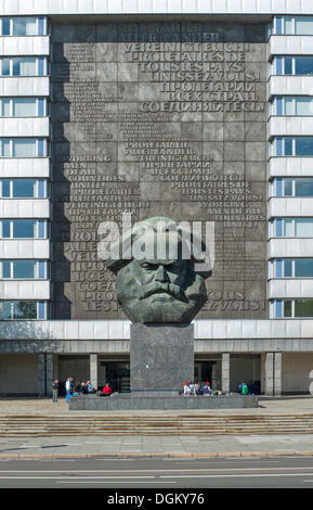 Karl-Marx-Monument in Chemnitz, Sachsen Stockfoto
