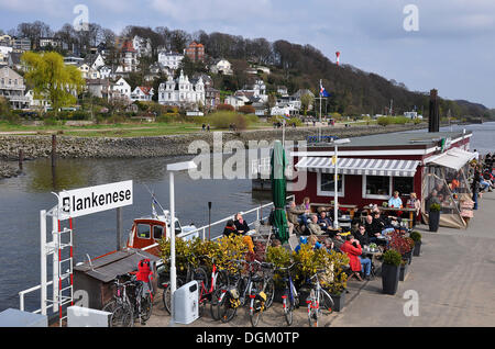 Steg, Blankenese Bezirk an der Elbe, Hamburg Stockfoto