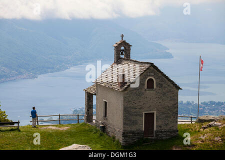 Kapelle Monti di Lego, Lago Maggiore, Tessin, Schweiz, Europa Stockfoto