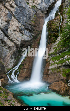 Wasserfall Savica, Nationalpark Triglav, Slowenien, Europa Stockfoto