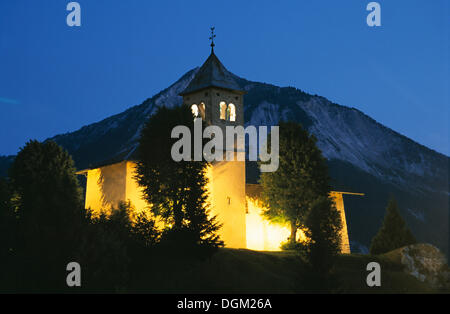 Kirche in Champagny-en-Vanoise, La Vanoise Nationalpark, Champagny-en-Vanoise, Haute Savoie, Frankreich Stockfoto